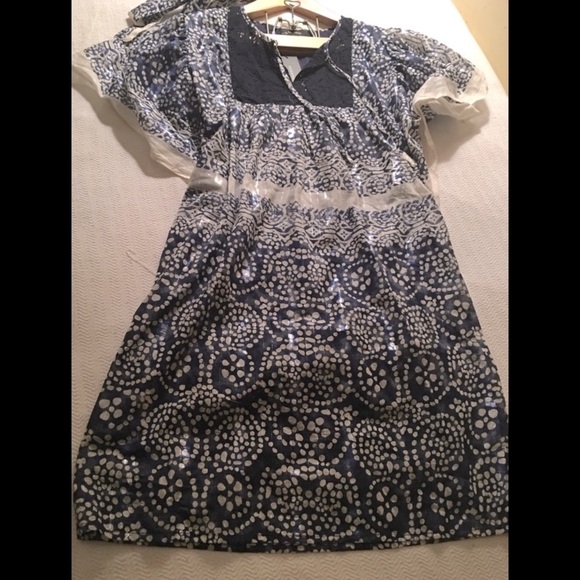 NWT Gorgeous silver n navy dress - Picture 5 of 10